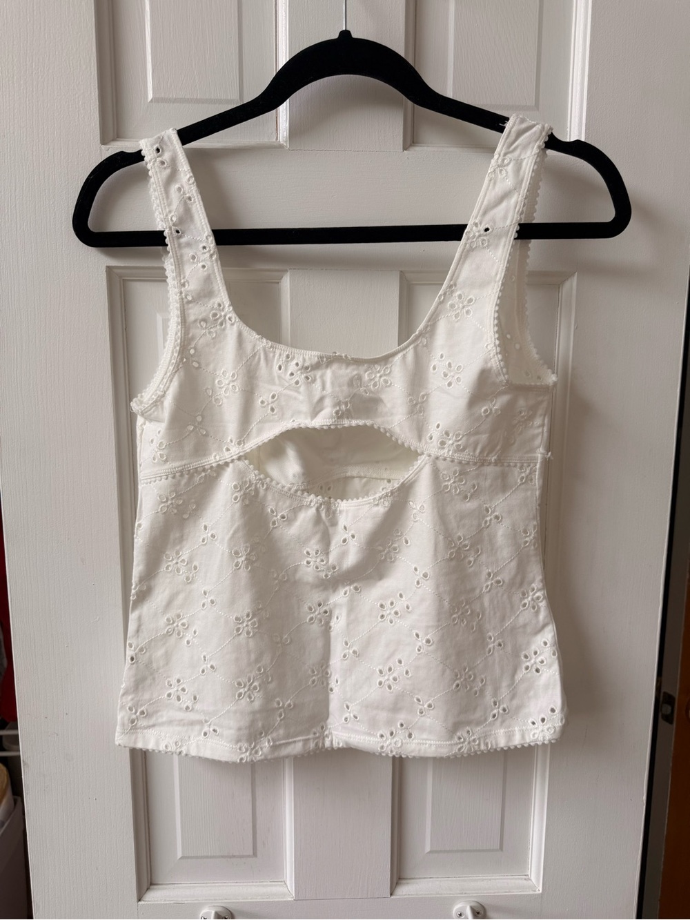 Free People White Eyelet Camisole Tank - Picture 2 of 3